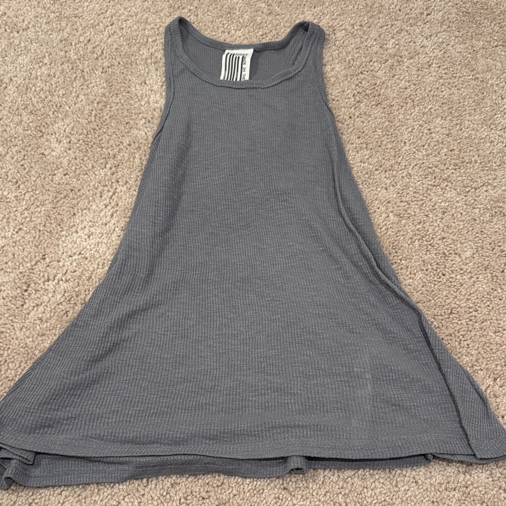 Free People Gray Sleeveless Tank Top - WOMENS, sz SMALL